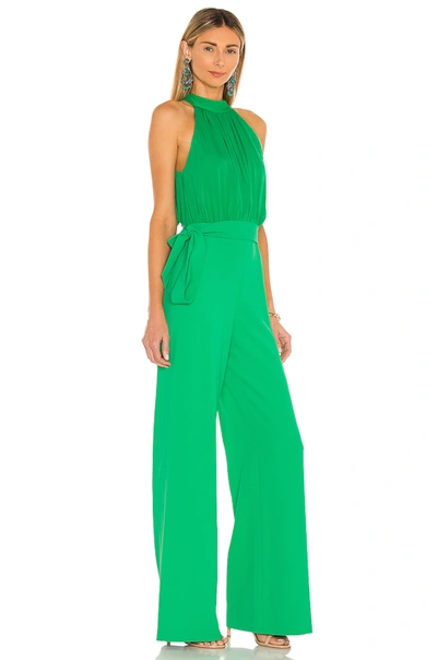 Shop Alice And Olivia Thelma Halter Neck Jumpsuit In Mint Kelly