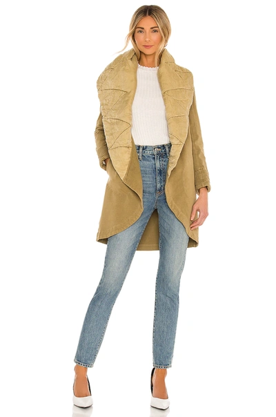 Shop Yfb Clothing Lanie Jacket In Cactus Pigment Wash