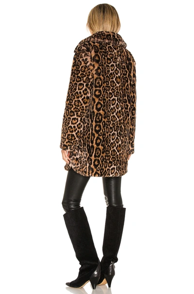 Shop A.l.c Bolton Faux Fur Coat In Leopard