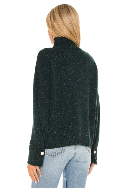 Shop Autumn Cashmere Boxy Mock Neck Sweater In Fir