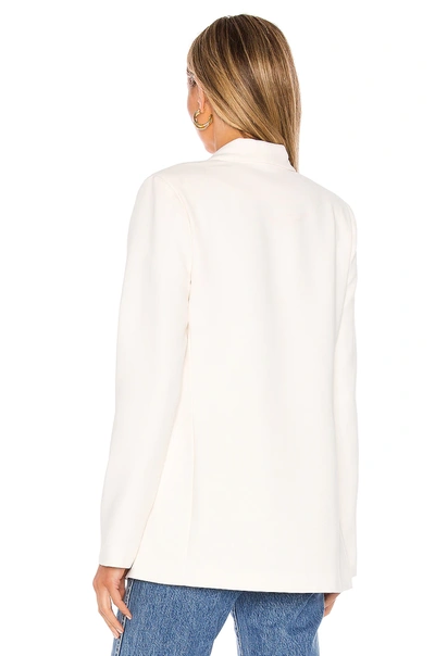 Shop Amanda Uprichard Shawl Collar Blazer In Ivory