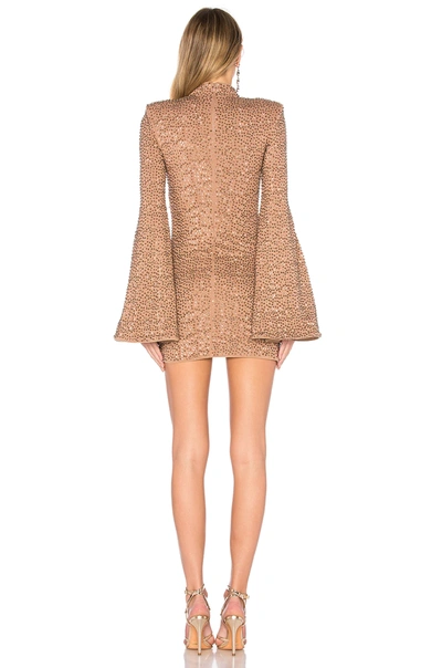 Shop Michael Costello X Revolve Mr. Gibson Mini Dress In Nude