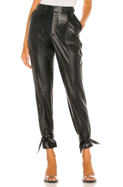 Shop Alice And Olivia Ivette Leather Pant In Black
