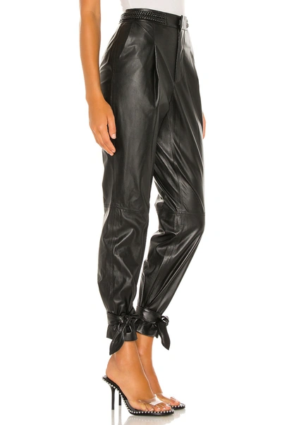 Shop Alice And Olivia Ivette Leather Pant In Black