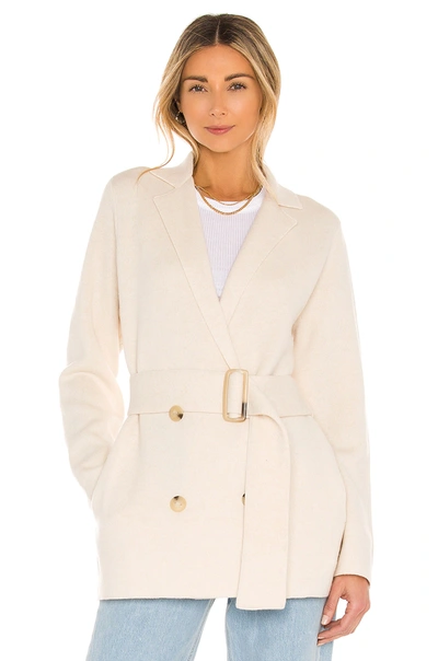 Shop Vince Belted Sweater Coat In Shell