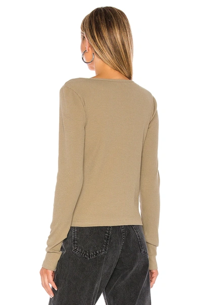 Shop Dr. Denim Toni Long Sleeve Top In Green Agate