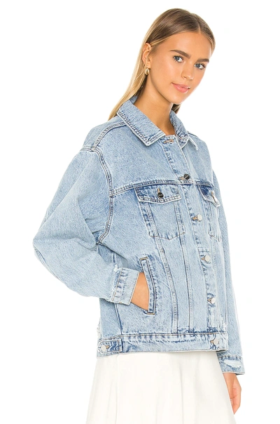 Shop Anine Bing Rory Denim Jacket In Vintage Blue