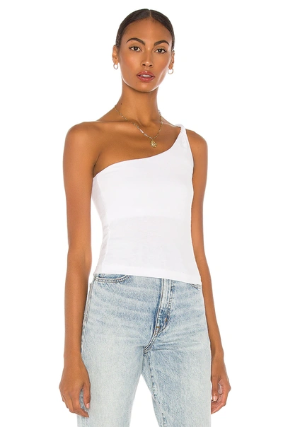 Shop Lovers & Friends Twisted One Shoulder Tank In White