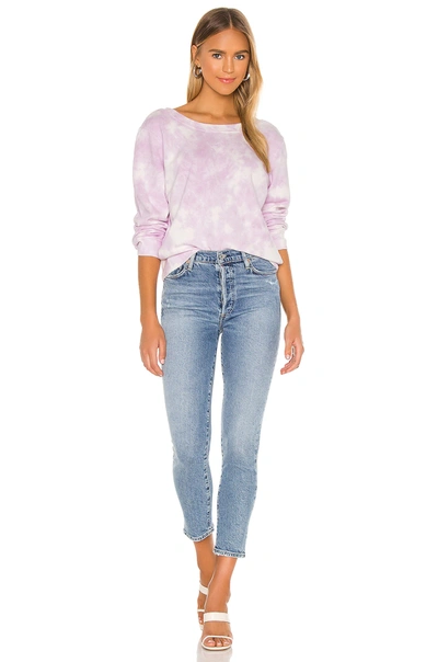 Shop 525 America 2 Way U-v Sweatshirt In Electric Lilac