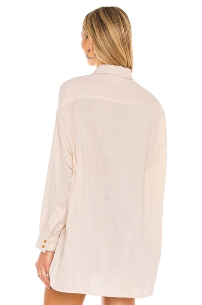 Shop Acacia Santa Fe Cotton Gauze Top In Bone