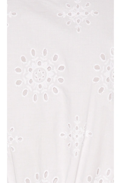 Shop 1.state Cotton Eyelet Tie Waist Dress In Ultra White