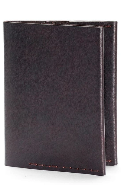 Shop Ezra Arthur No. 4 Leather Wallet In Jet Black