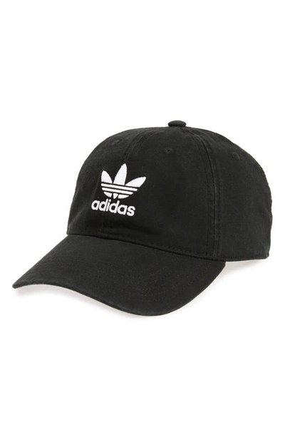 Shop Adidas Originals Relaxed Baseball Cap In Black/ White