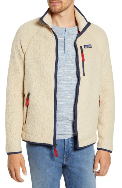 Shop Patagonia Retro Pile Fleece Jacket In El Cap Khaki