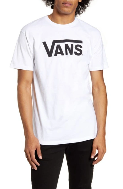 Shop Vans Classic Fit Logo T-shirt In White/ Black