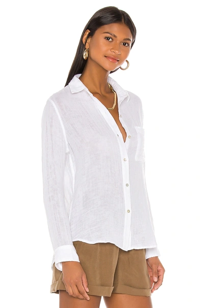 Rails Ellis Button-down Long-sleeve Solid Shirt In White
