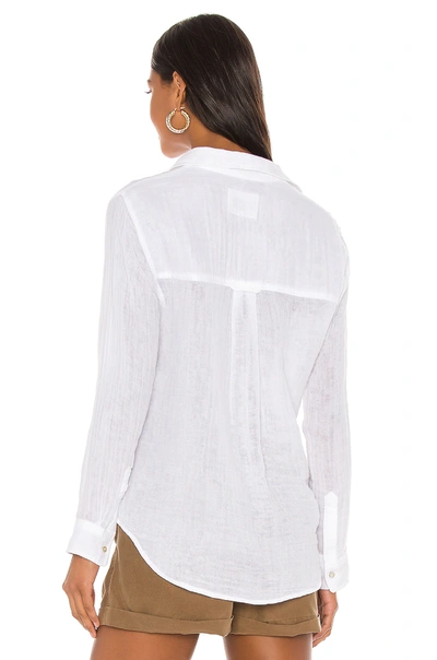 Rails Ellis Button-down Long-sleeve Solid Shirt In White