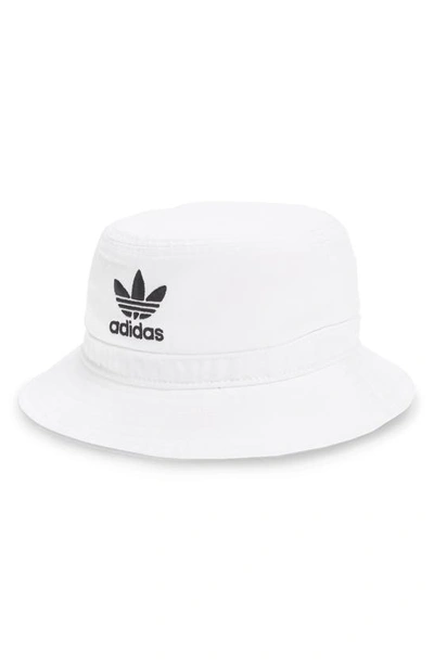 Shop Adidas Originals Originals Washed Bucket Hat In White
