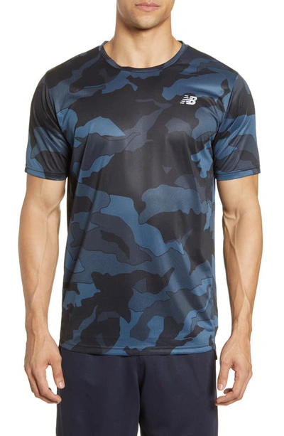 Shop New Balance Accelerate Crewneck T-shirt In Black Slate