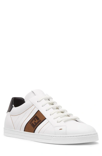 Shop Fendi Ff Sneaker In Ultra White/ Black