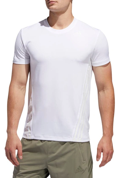 Shop Adidas Originals Aeroready® 3-stripes Performance T-shirt In White