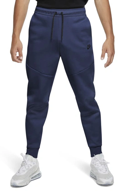 Shop Nike Tech Fleece Jogger Sweatpants In Midnight Navy/ Black