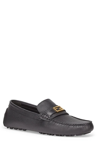 Shop Fendi Driving Loafer In Black/ Black