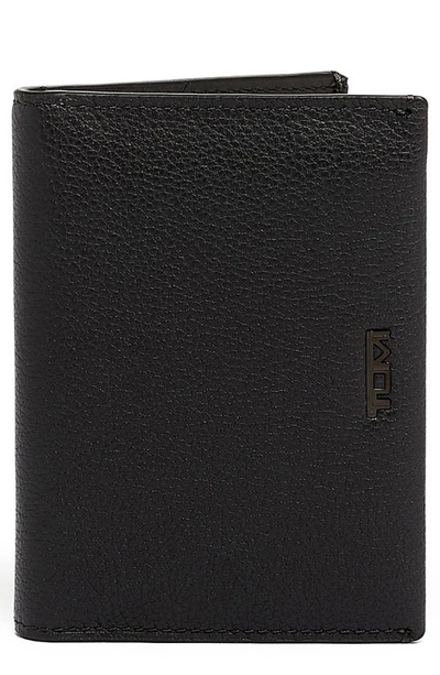 Shop Tumi L-fold Leather Wallet In Grey Texture