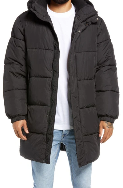 Shop Topman Considered Hooded Puffer Jacket In Black