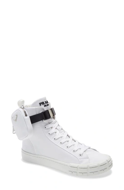 Shop Prada Wheel High Top Sneaker In White
