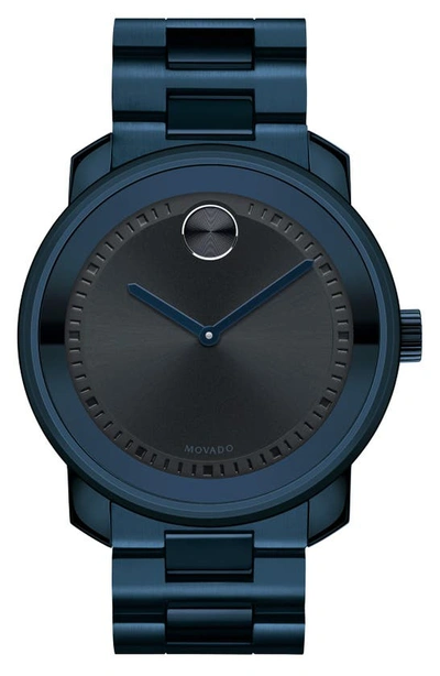 Shop Movado 'bold' Bracelet Watch, 44mm In Navy