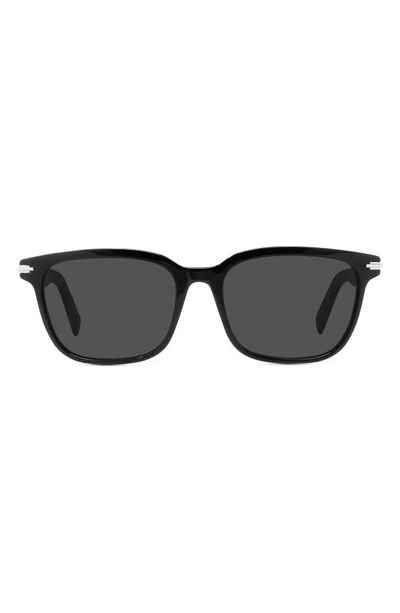 Dior Dm 40032 I Black Square Polarized Sunglasses In Shiny Black | ModeSens