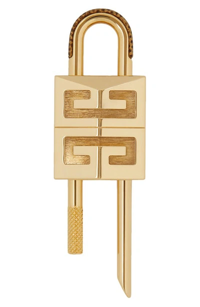 Shop Givenchy Small 4g Padlock In Gold Yellow