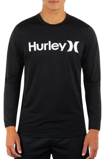 Versterker Echter Microbe Hurley One And Only Hybrid Long Sleeve Swim Shirt In Black | ModeSens