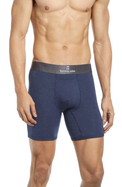Shop Tommy John Second Skin 6-inch Boxer Briefs In Dress Blues Heather