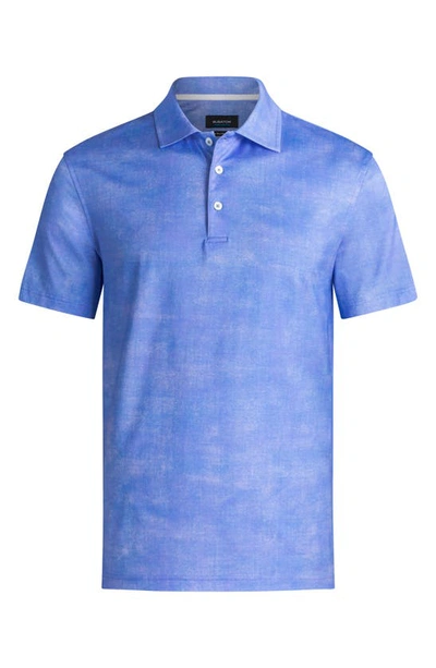 Shop Bugatchi Ooohcotton Tech Short Sleeve Polo Shirt In Classic Blue