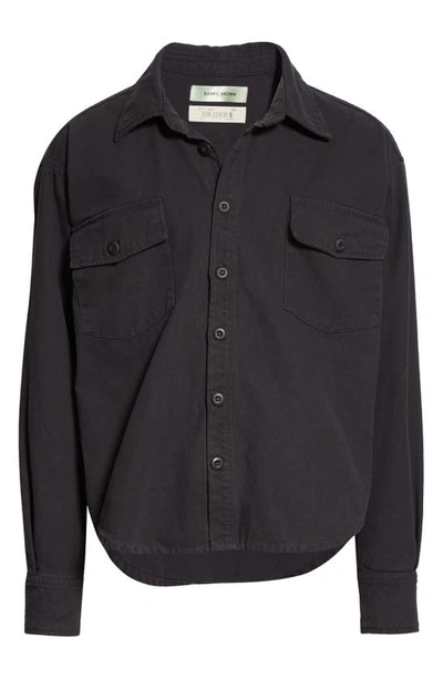 Darryl Brown Military Work Shirt In Vintage Black