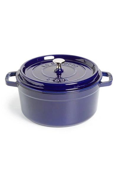 Shop Staub 5.5-quart Enameled Cast Iron Dutch Oven In Dark Blue