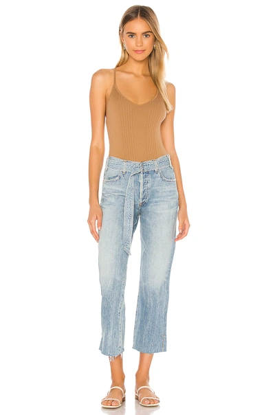 Shop Citizens Of Humanity Belted Emery High Rise Relaxed Crop. In Hopscotch