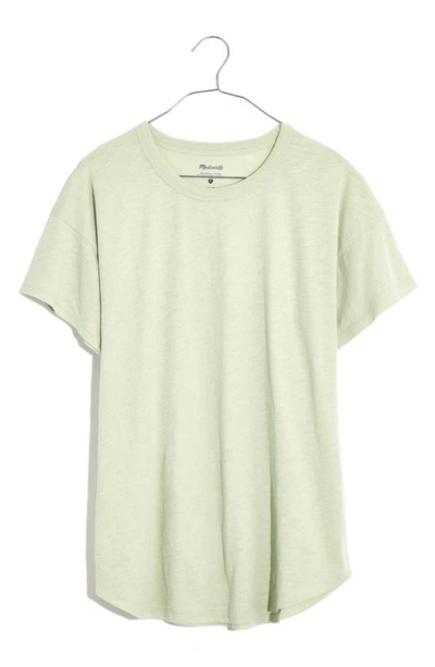 Shop Madewell Sorrel Whisper Ringer T-shirt In Sunfaded Mint