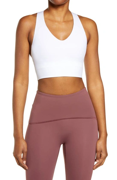 Shop Spanxr Longline Medium Impact Sports Bra In White