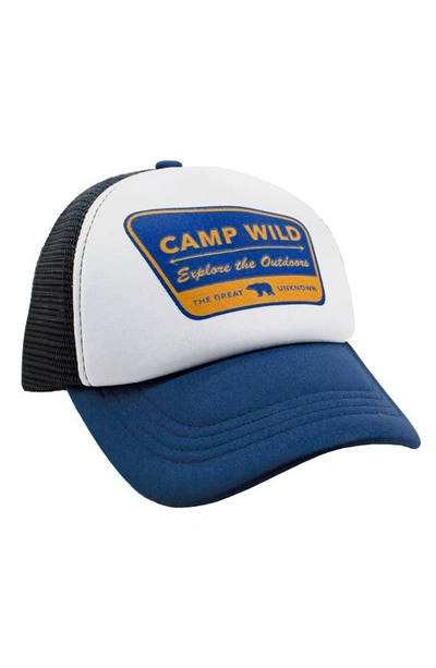 Shop Feather 4 Arrow Camp Wild Trucker Hat In Navy