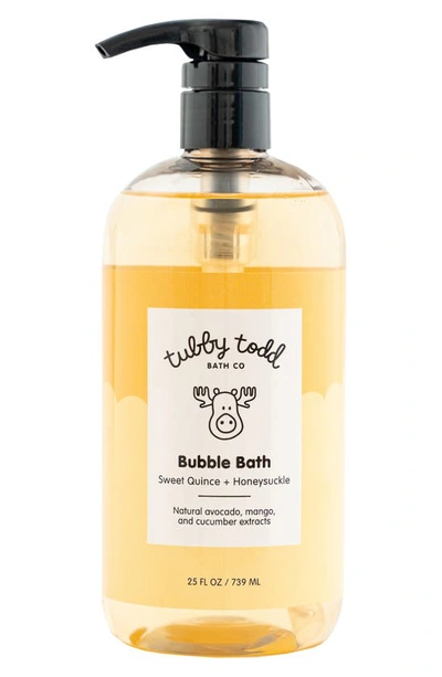 Shop Tubby Todd Bath Co. Bubble Bath In Sweet Quince And Honeysuckle