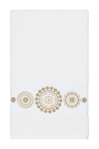 Linum Home Isabell Embellished Bath Towel In White