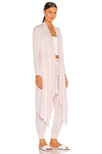 Shop 1.state Drape Front Cardigan In Pink Cloud Heather
