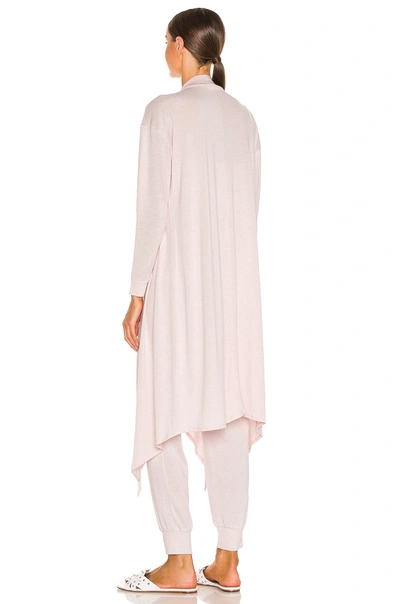Shop 1.state Drape Front Cardigan In Pink Cloud Heather