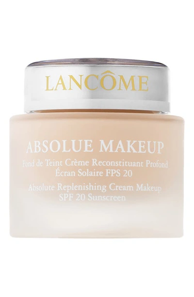Shop Lancôme Absolue Replenishing Cream Makeup Foundation Spf 20 Sunscreen In Absolute Pearl 20 (n)