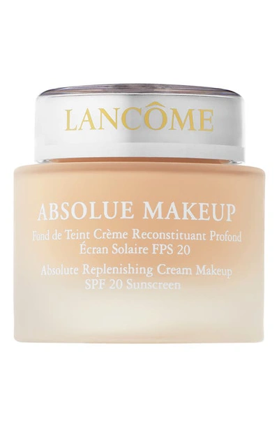 Shop Lancôme Absolue Replenishing Cream Makeup Foundation Spf 20 Sunscreen In Absolute Ecru 15