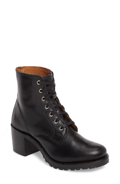Shop Frye Sabrina 6g Lace-up Boot In Black