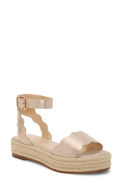 Shop Vince Camuto Kamperla Ankle Strap Espadrille Sandal In Blush Leather